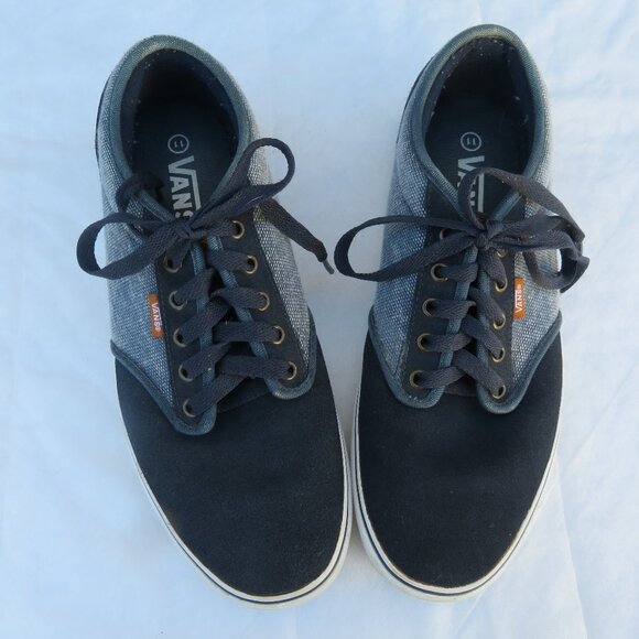 Van's Skateboarding Shoes Denim Leather Men's Size 11 - Picture 1 of 6